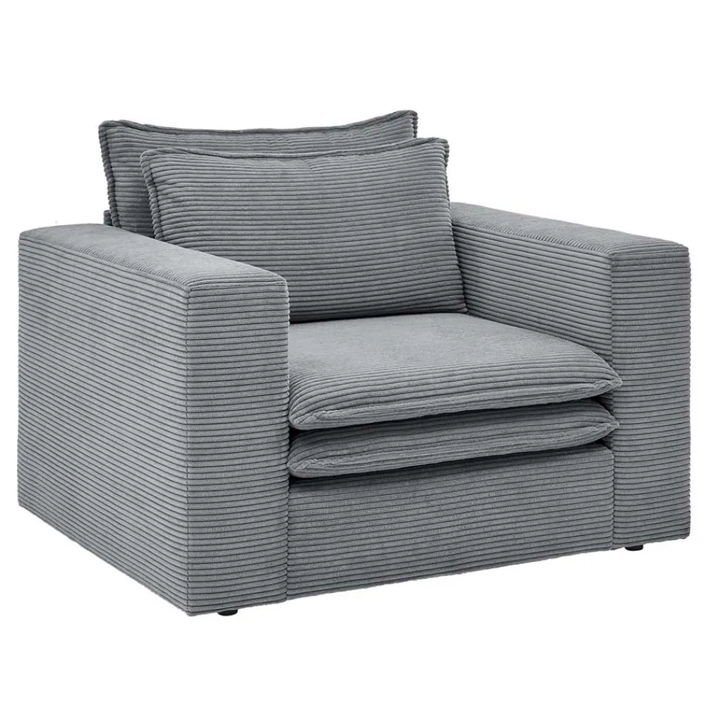 Wohnen Sessel<Wohnzimmersessel und Hocker Set - Ruffos (zweiteilig)