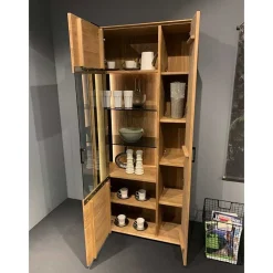 Wohnen Vitrinen<Wohnzimmervitrine aus Asteiche Massivholz - Clenza