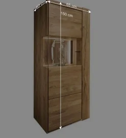 Wohnen Vitrinen|Schränke<Wohnzimmervitrine aus geöltem Massivholz - Slaraduva