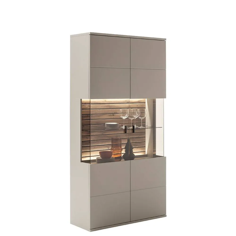 Wohnen Vitrinen<Wohnzimmervitrine in Grau - Teorina