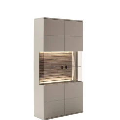 Wohnen Vitrinen<Wohnzimmervitrine in Grau - Teorina