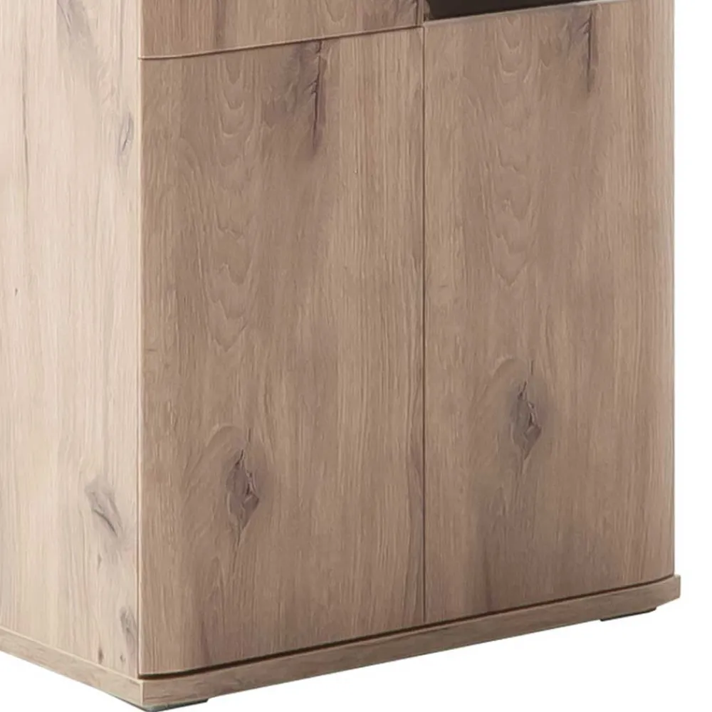 Wohnen Vitrinen<Wohnzimmervitrine in Wildeiche Holzoptik - Comrinaca