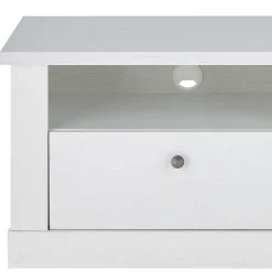 Wohnen Wohnwände<Wohnzimmerwohnwand in weißer Holzoptik Pinie - Liancos (vierteilig)