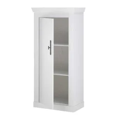 Wohnen Wohnwände<Wohnzimmerwohnwand in weißer Holzoptik Pinie - Liancos (vierteilig)
