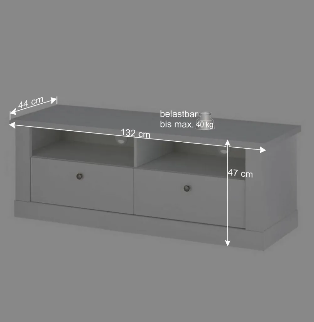 Wohnen Wohnwände<Wohnzimmerwohnwand in weißer Holzoptik Pinie - Liancos (vierteilig)