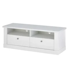 Wohnen Wohnwände<Wohnzimmerwohnwand in weißer Holzoptik Pinie - Liancos (vierteilig)