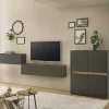 Wohnen Wohnwände<Wohnzimmer-Wohnwand Möbelset - Ahilav (dreiteilig)