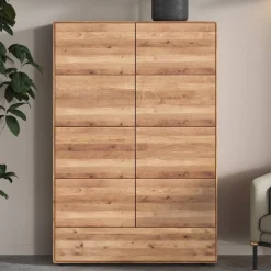 Wohnen Highboards<Wäscheschrank aus Wildeiche Massivholz - Feanor