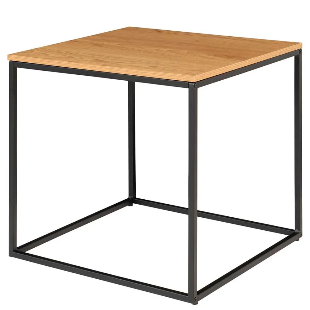 Wohnen Tische<45x45 Beistelltisch in Eiche & Schwarz - Mercadeo