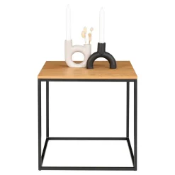 Wohnen Tische<45x45 Beistelltisch in Eiche & Schwarz - Mercadeo