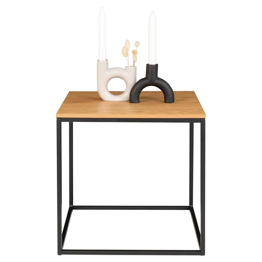 Wohnen Tische<45x45 Beistelltisch in Eiche & Schwarz - Mercadeo