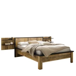 Wohnen Betten<140x200 Bett & Nachttisch Paneele - Naiavio (dreiteilig)
