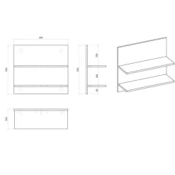 Wohnen Betten<140x200 Bett & Nachttisch Paneele - Naiavio (dreiteilig)