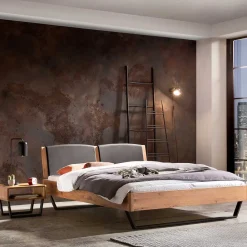Wohnen Betten<140x200 Bett aus Wildeiche mit Kufen - Maria