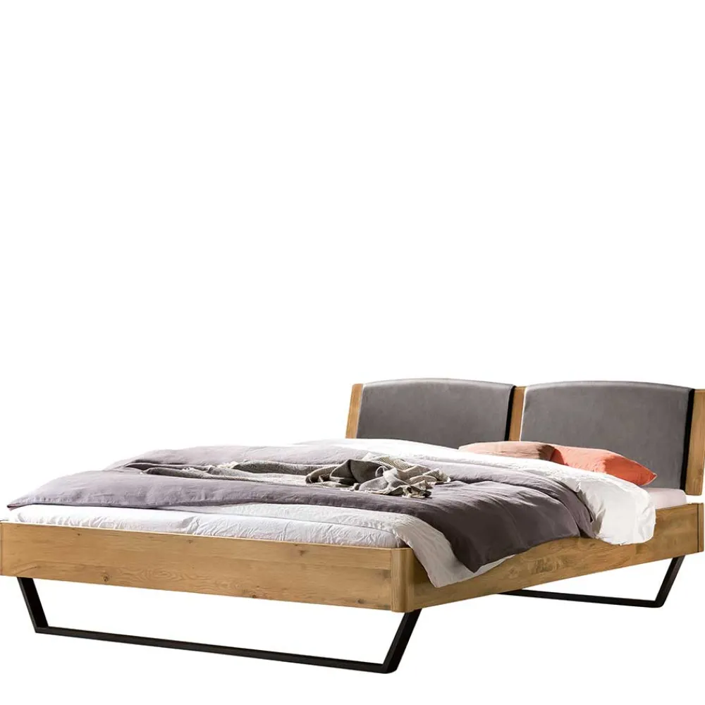 Wohnen Betten<140x200 Bett aus Wildeiche mit Kufen - Maria