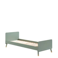 Wohnen Betten<90x200 Bett in Oliv Grün & Gold - Genn