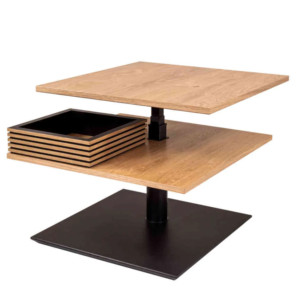 Wohnen Tische<70x70 cm Couchtisch mit Staufach - Portland