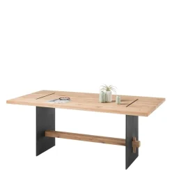 Wohnen Sitzgruppe<180x90 cm Esstisch & Tischsessel - Khawala (siebenteilig)