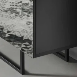 Wohnen Highboards<120x140 cm Highboard mit Spiegelglas in Rauchgrau - Razepta