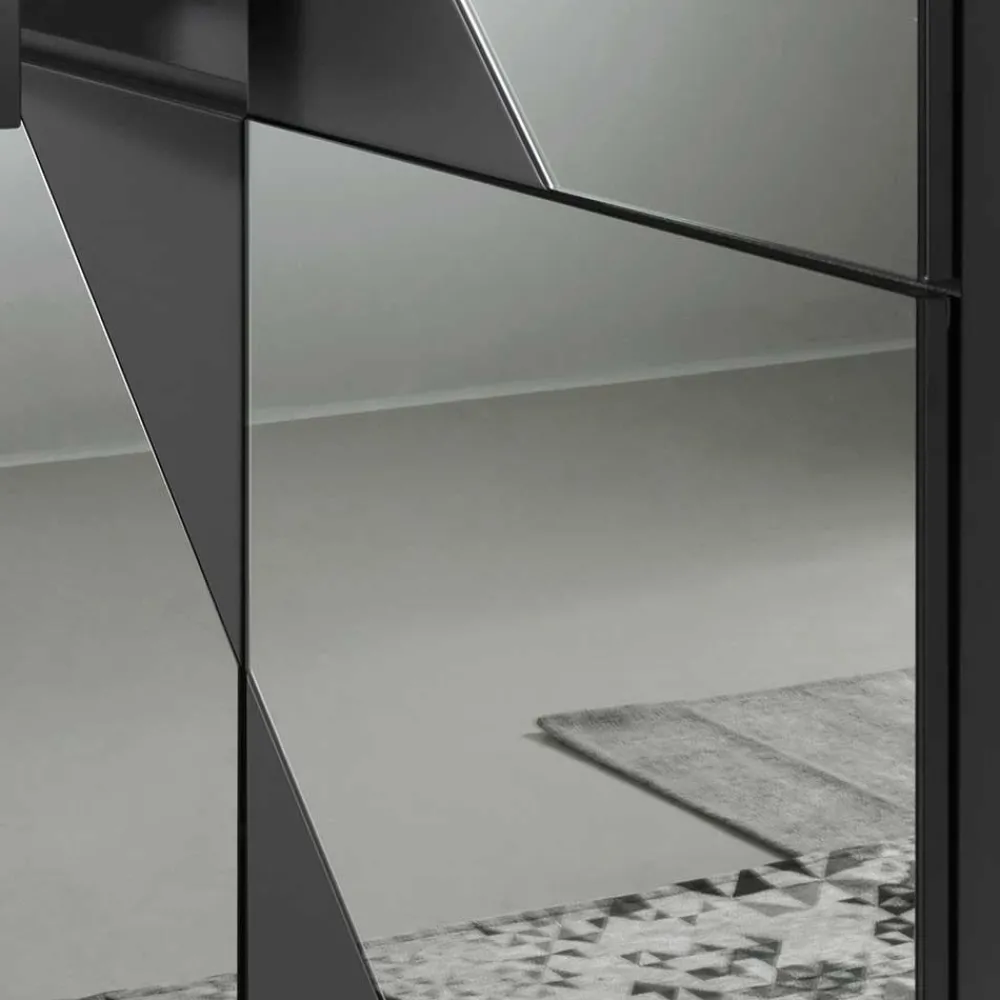 Wohnen Highboards<120x140 cm Highboard mit Spiegelglas in Rauchgrau - Razepta
