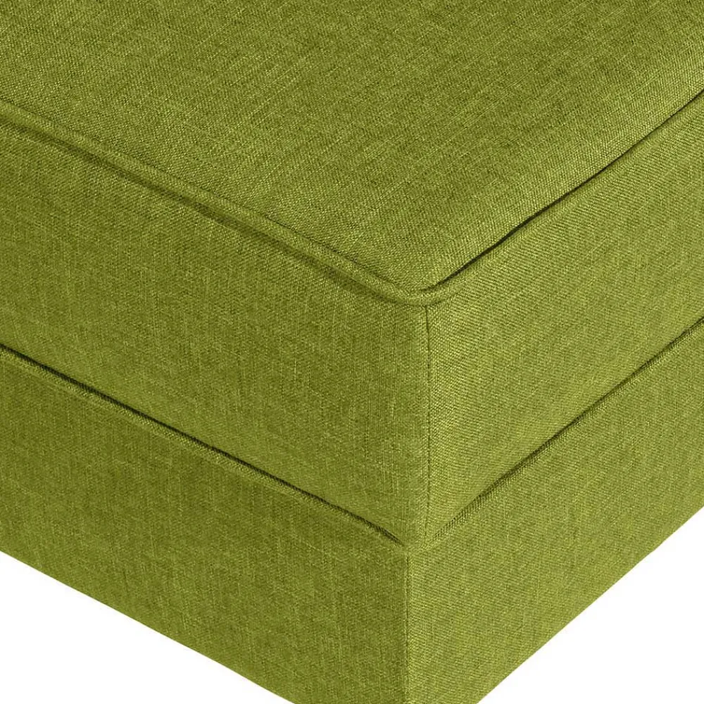 Wohnen Hocker<53x53 cm Hocker in Gelbgrün Stoff - Jenyca