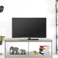 Wohnen Tv & Hifi-Möbel|Lowboards<120x60 cm TV Tisch mit Glas Wangen - Culagan