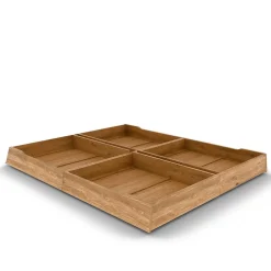 Wohnen Betten<140x200 Designbett aus Wildeiche - Puwa