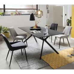 Wohnen Sitzgruppe<180x90 Essenstisch mit 4 Stühlen - Leggera (fünfteilig)