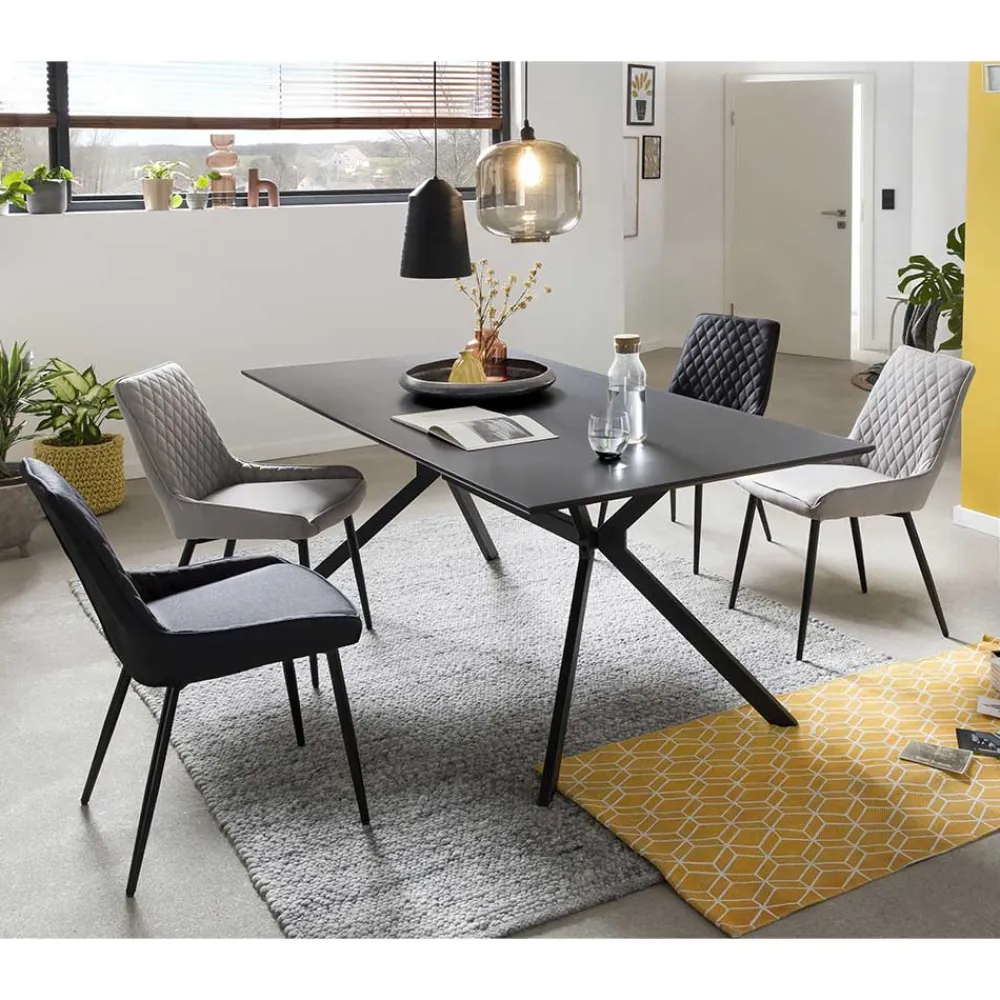 Wohnen Sitzgruppe<180x90 Essenstisch mit 4 Stühlen - Leggera (fünfteilig)