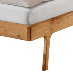 Wohnen Betten<140x200 Holzbett aus Wildeiche mit Rattan - Ambrosso