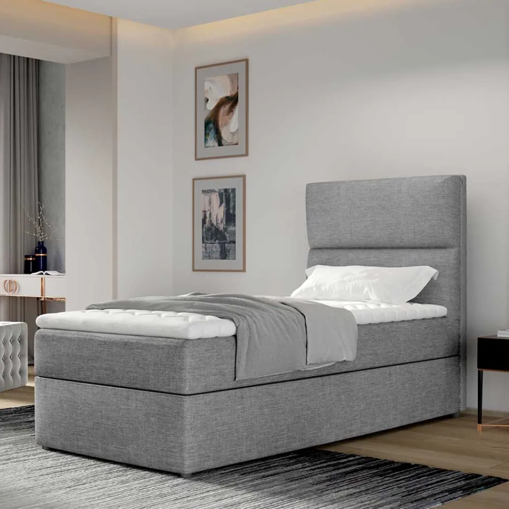 Wohnen Betten<90x200 Polsterbett in Grau - Pandaua
