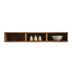 Wohnen Regale<134x22 Wand Regal aus Echtholz - Glenza