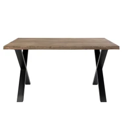Wohnen Sitzgruppe<140x95 X-Fuß Esstisch & 4 Stühle - Turino (fünfteilig)