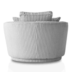 Wohnen Sessel<XL Drehsessel mit Hocker Set - Iliana (zweiteilig)