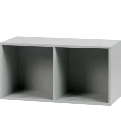 Wohnen Regale<81x41x35 2 Fächer Regal in Grau lackiert - Lanik