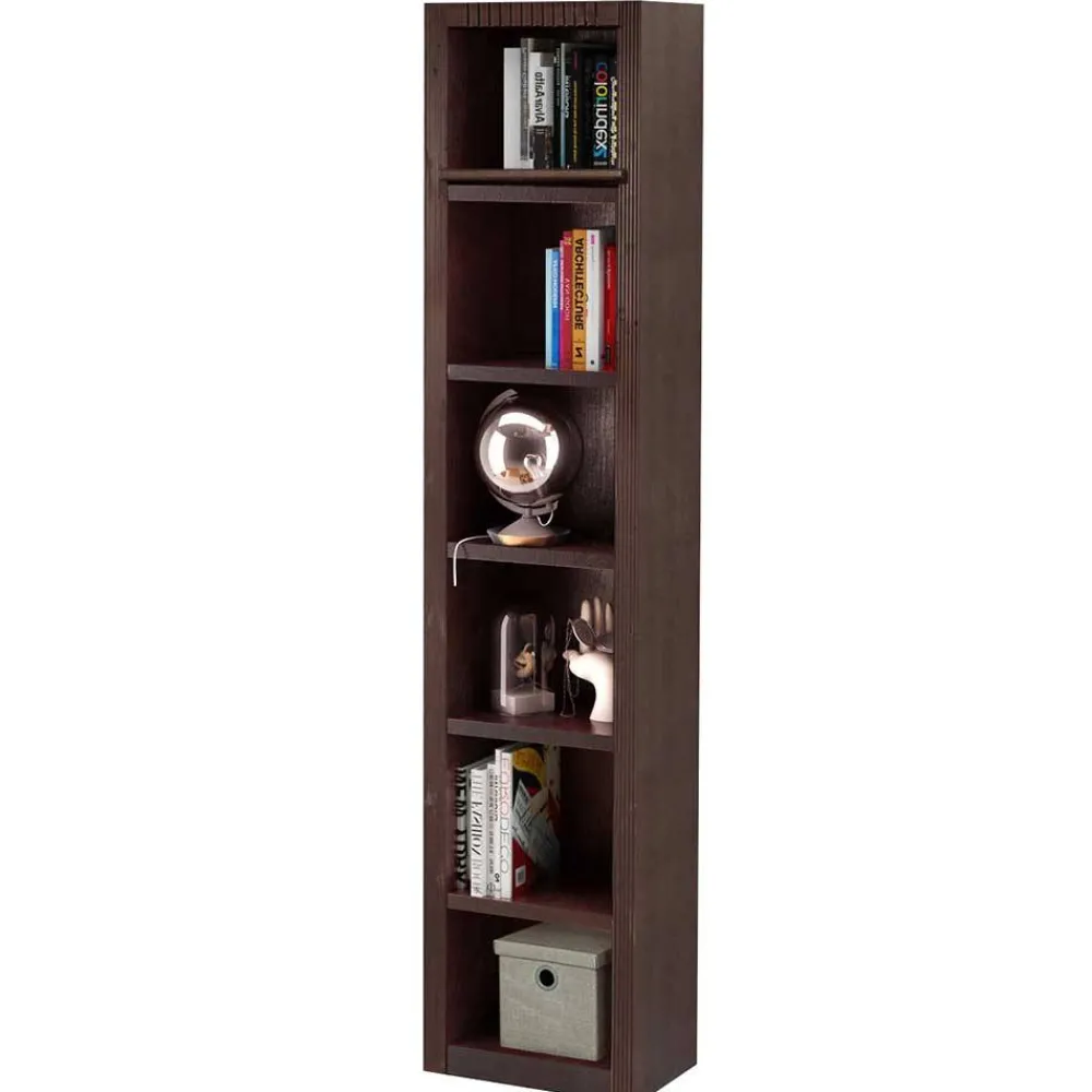 Wohnen Regale|Vitrinen<47x213x27 6 Fächer Regal in Wenge - Bargas