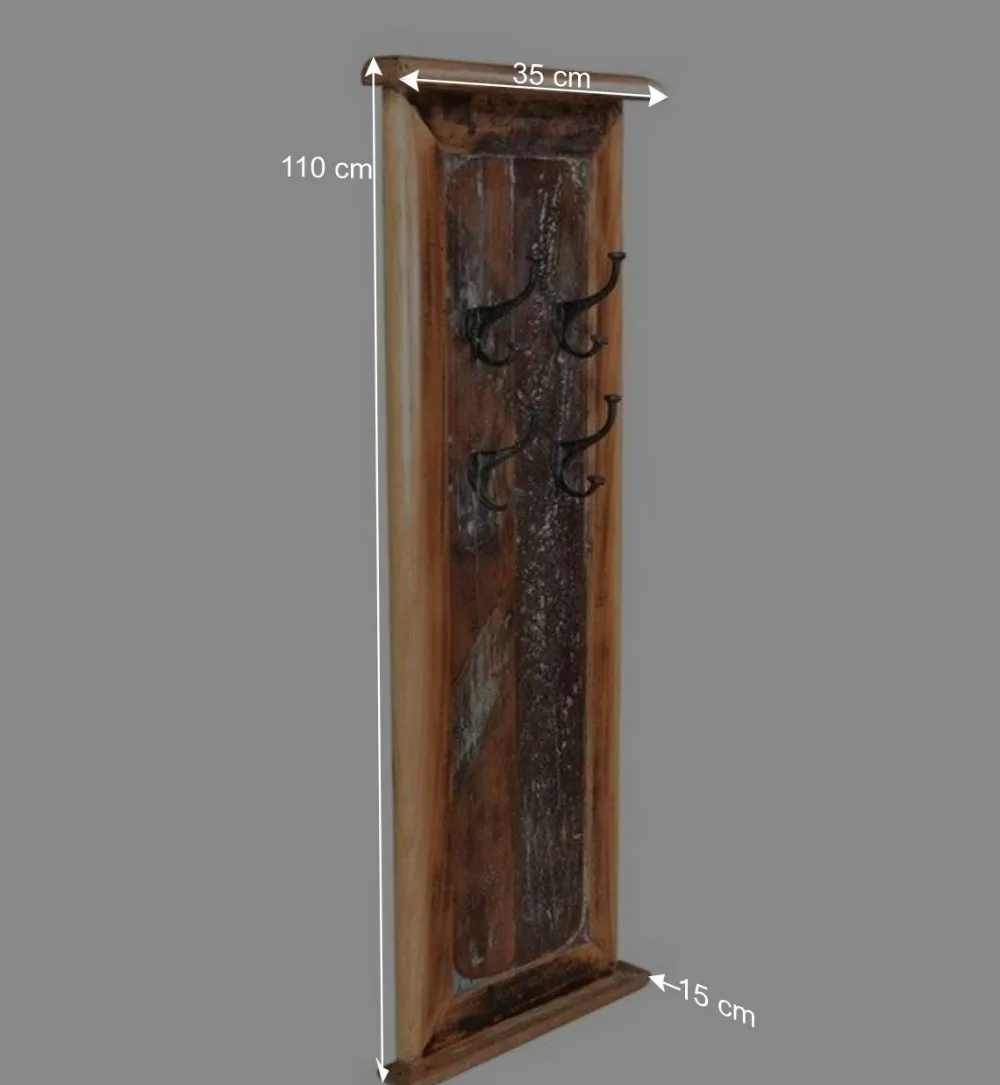 Wohnen Garderoben<35x110x15 4 Haken Garderobe Shabby Chic - Clarendon