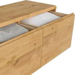Wohnen Tv & Hifi-Möbel|Lowboards<98x48x34 2 Schubladen Kommode aus Kiefer - Etvina