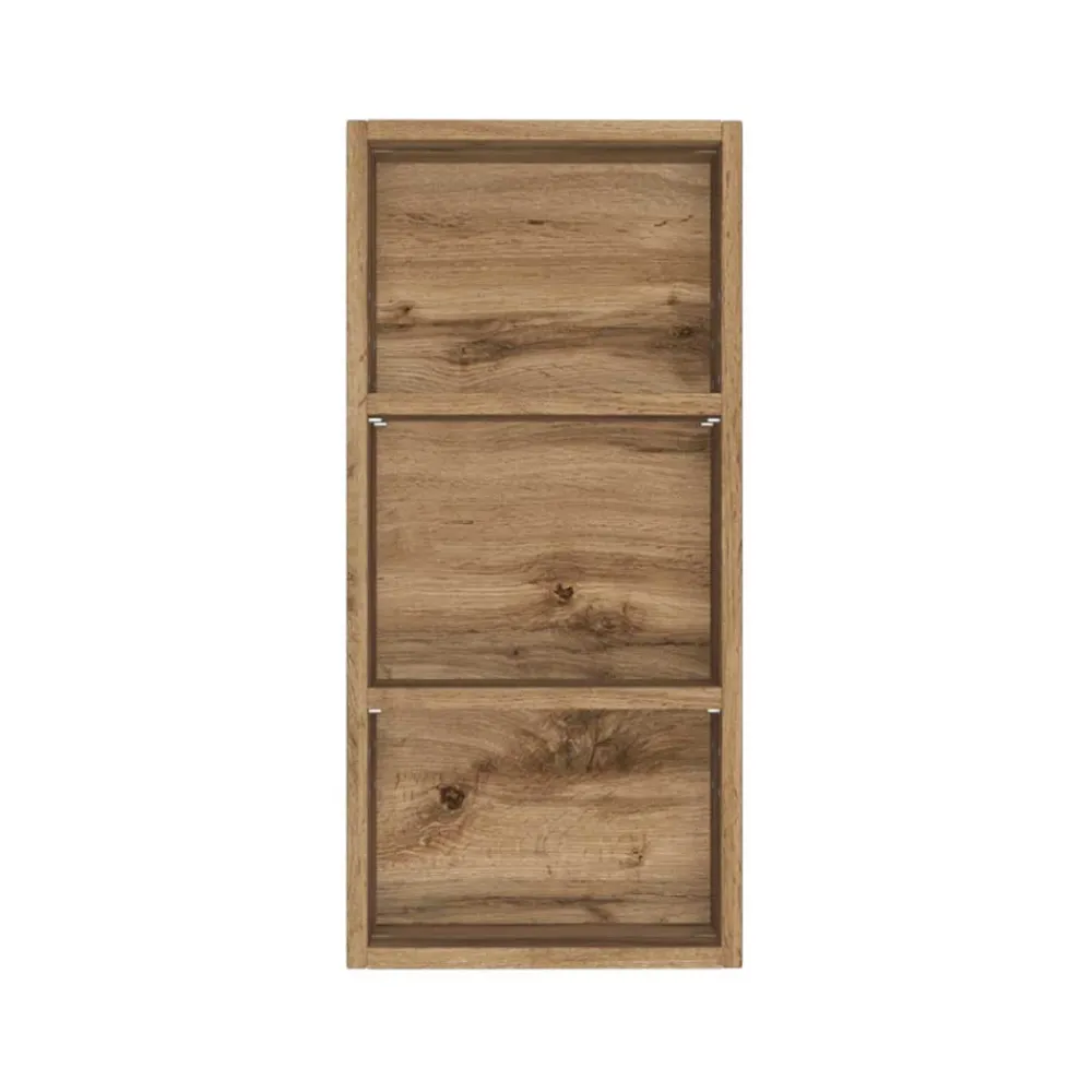 Wohnen Regale<30x64x18 Badezimmer Hängeregal mit drei Fächern - Lemnas