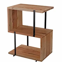 Wohnen Tische<45x60x30 Beistelltisch Regal in Akazie - Matic