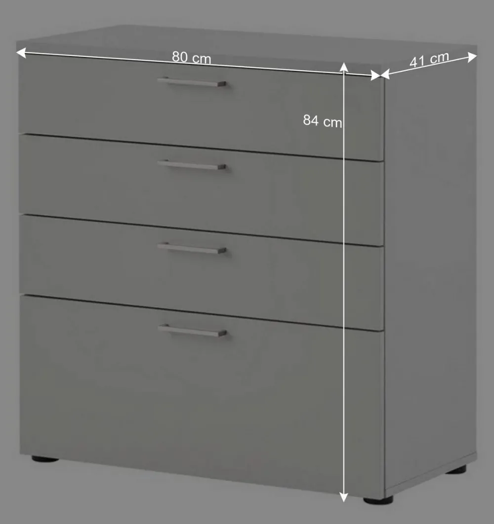 Wohnen Kommoden<80x84x41 Büro Kommode in Lichtgrau - Bowsla