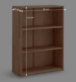 Wohnen Regale<80x112x33 Büroregal aus Buche Massivholz - Bash
