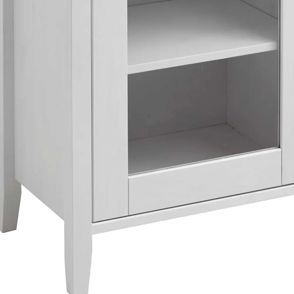 Wohnen Vitrinen<55x149x35 cm Badezimmer Vitrine in Weiß & Grau - Mirandesca