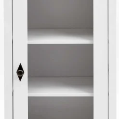 Wohnen Vitrinen<55x149x35 cm Badezimmer Vitrine in Weiß & Grau - Mirandesca