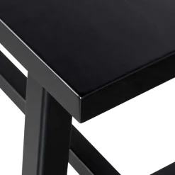 Wohnen Sitzbank<110x45x35 cm Bänke aus Massivholz in Schwarz - Annike (2er Set)