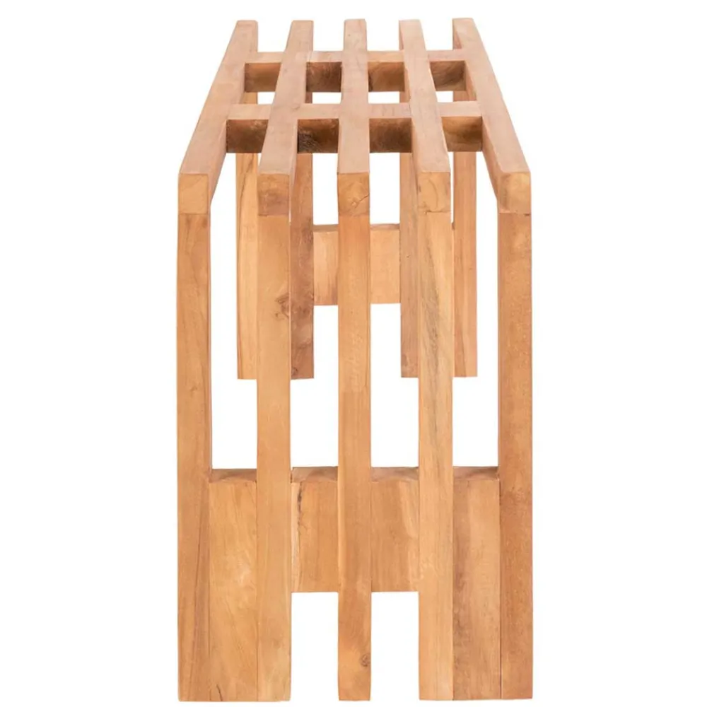Wohnen Sitzbank<90x49x30 cm Design Sitzbank aus Teak Massivholz - Lakosion