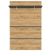 Wohnen Garderoben<96x14x30 cm Garderobe Paneel in Wildeiche & Grau - Orsecca