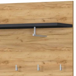 Wohnen Garderoben<96x14x30 cm Garderobe Paneel in Wildeiche & Grau - Orsecca