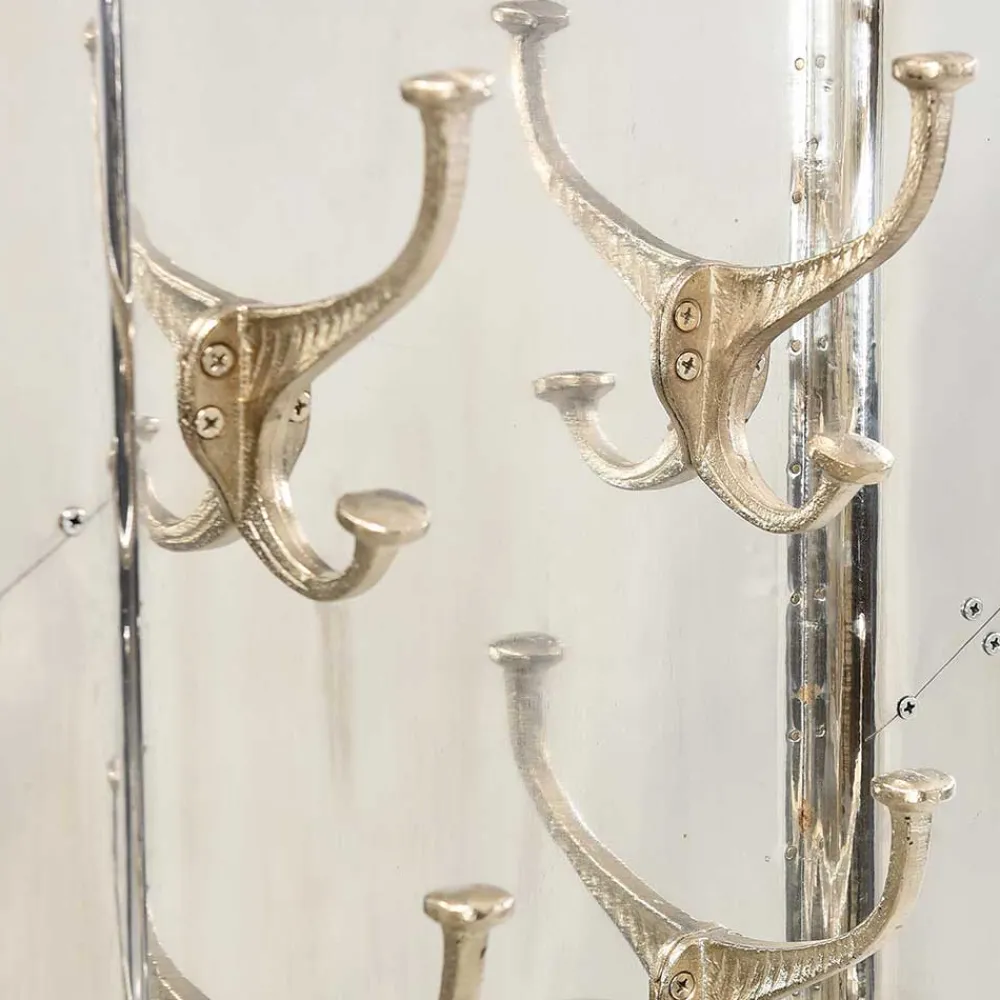 Wohnen Garderoben<35x110x8 cm Garderobenpaneel in Silber - Pilot