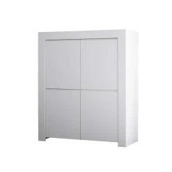 Wohnen Highboards<110x140x42 cm Highboard in Weiß lackiert - Mikes